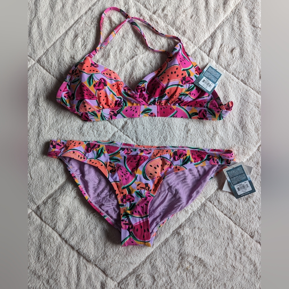 Eidon Purple and Pink Swimsuit